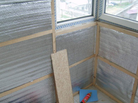 Стена фасад утепление помещений теплоизоляция изоляция шумоизоляция Фольгопласт